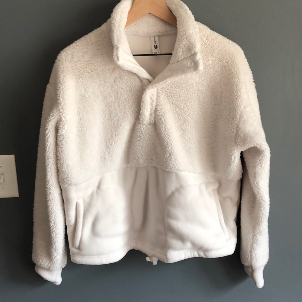 *SOLD* Snap front sherpa sweatshirt